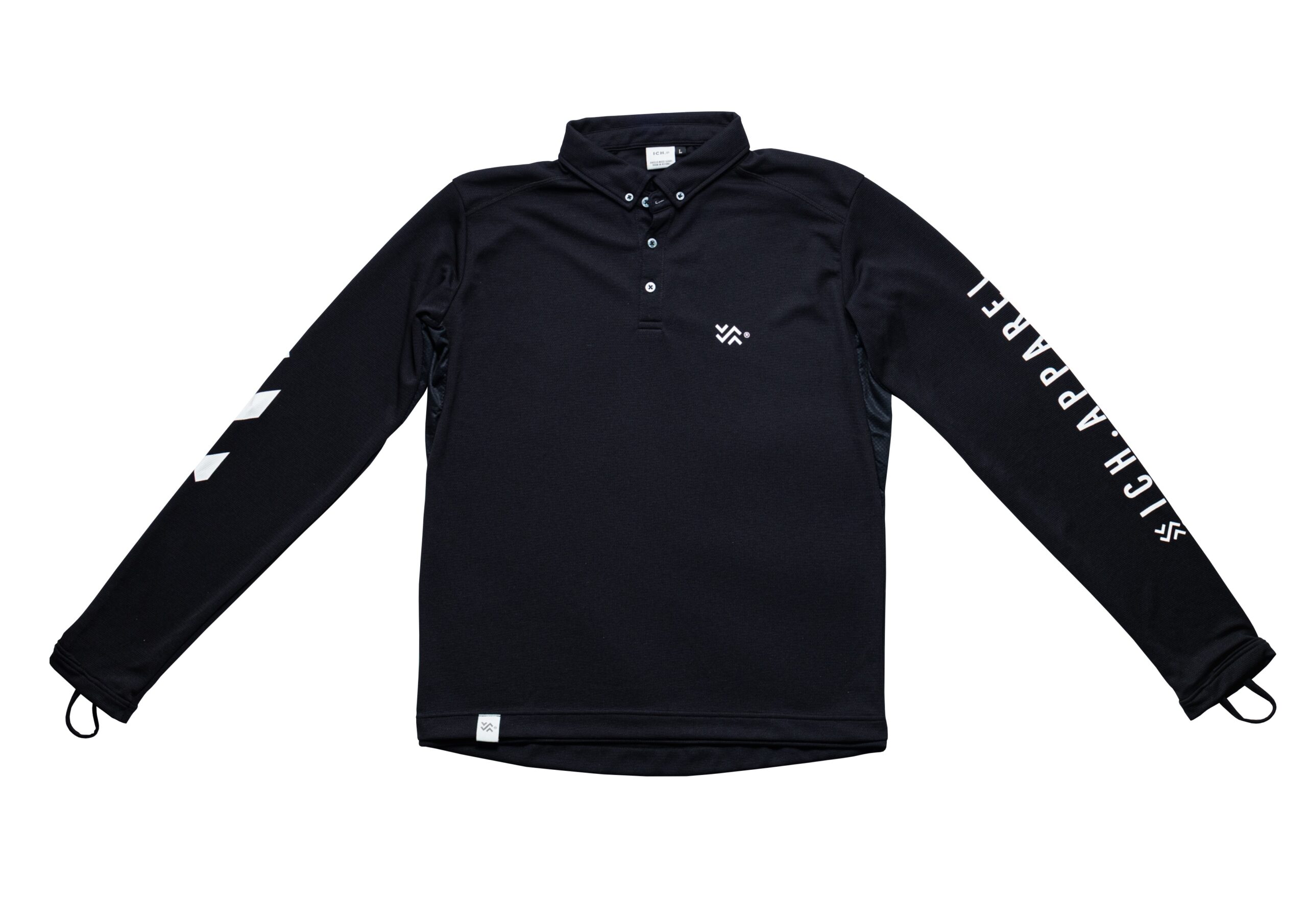 Unisex Dry Polo Shirt-Long Sleeves | Black